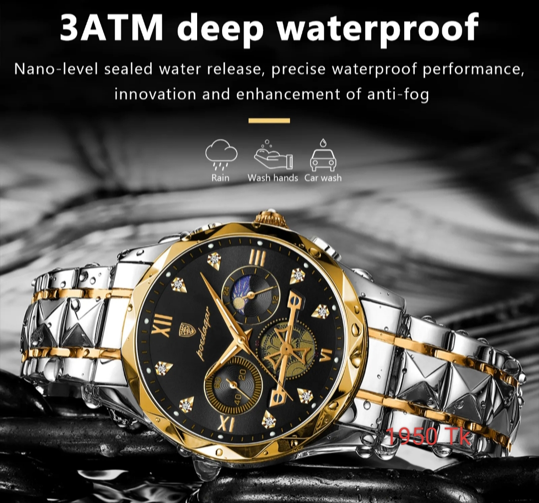 Poedagar 996 Watch Toton Bluck - Image 2