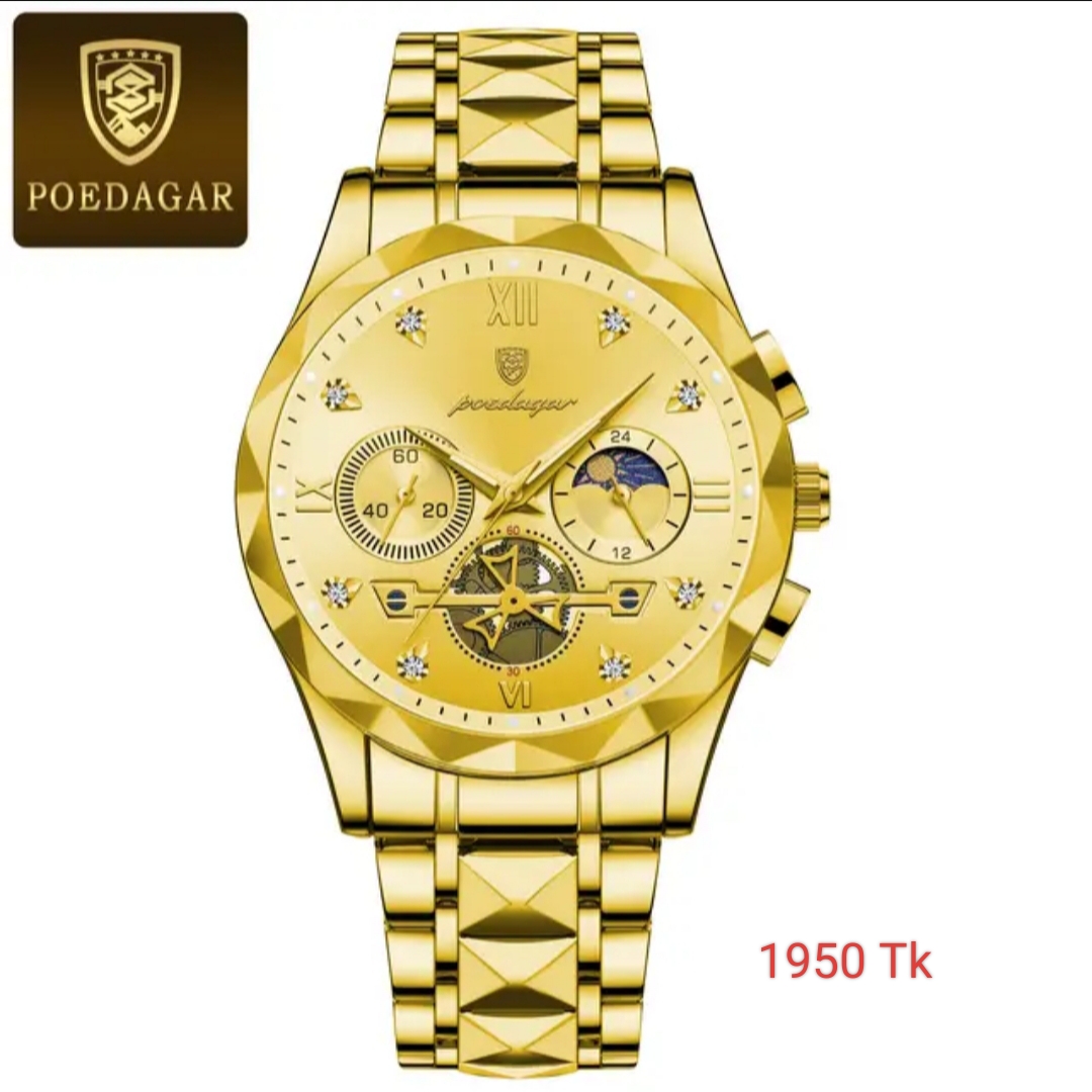 Poedagar 996 Watch Golden