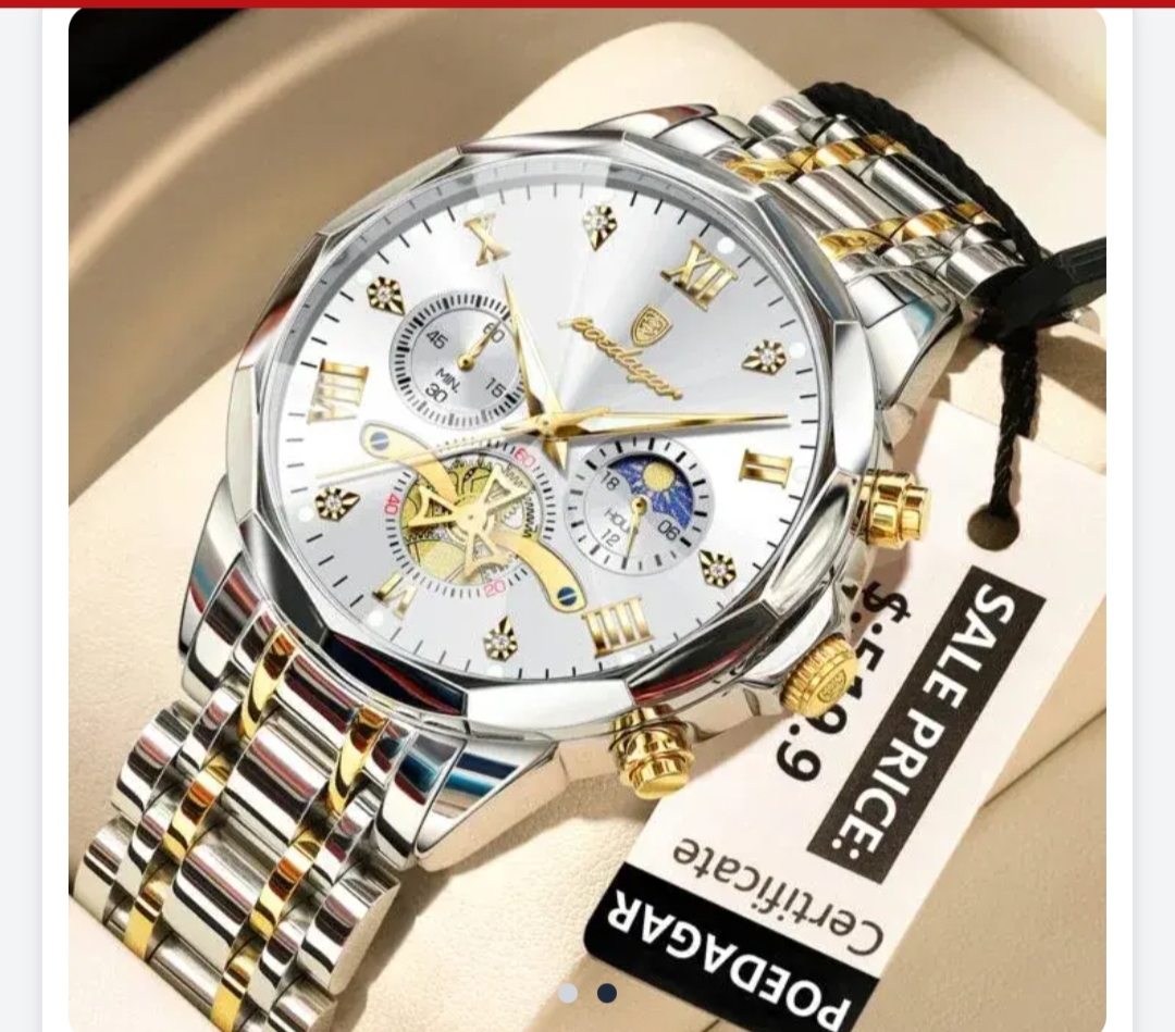 Poedagar 938 Watch Toton Silver