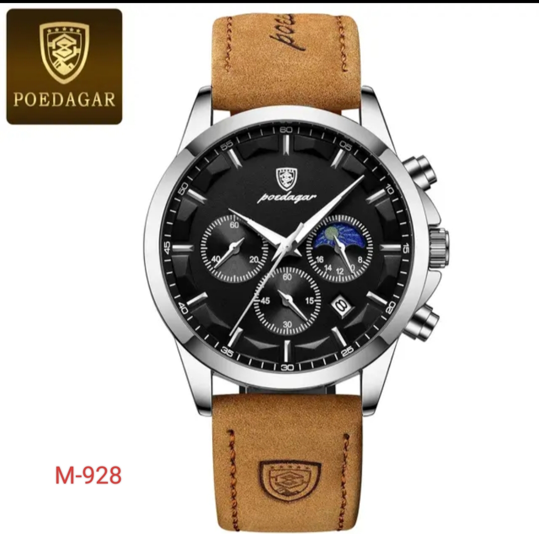 Poedagar M928 L Watch silver black