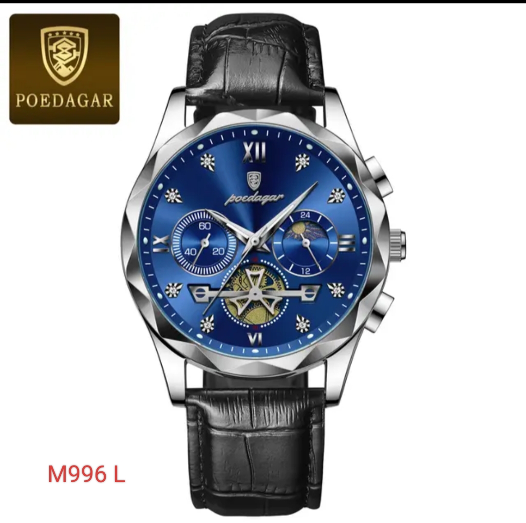 Poedagar M996 L Watch silver blue