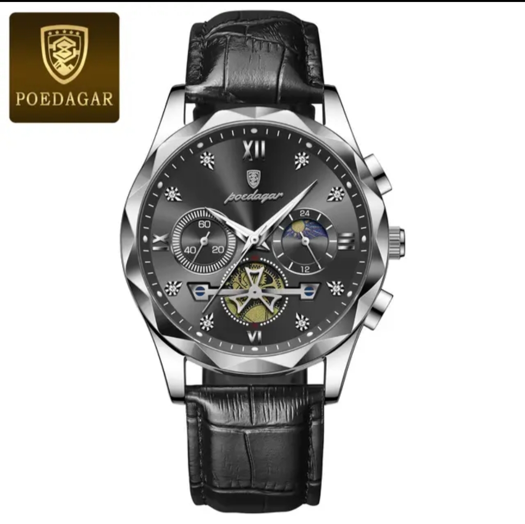 Poedagar M996 L Watch silver black