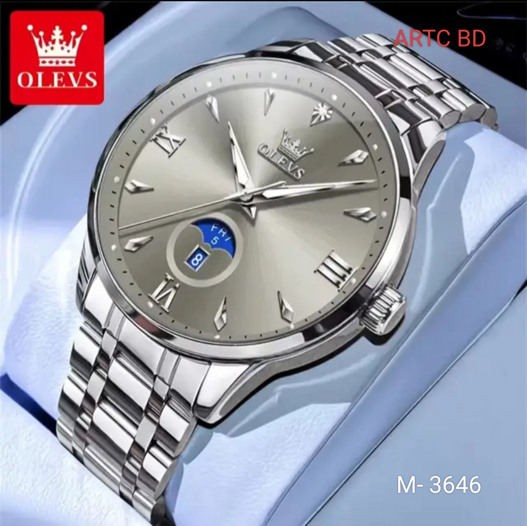 Olevs 3646 Watch Silver Grey